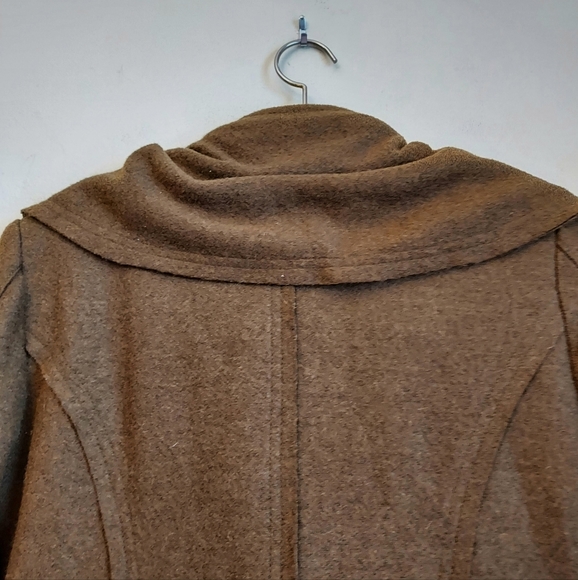 Anthropologie Elevenses Brown Echelon Ruffle Tier Peplum Jacket Size 6 - Picture 11 of 14